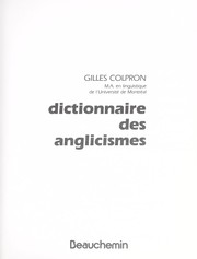 Dictionnaire des anglicismes /