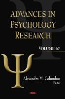 Advances in Psychology Research. Volume 67.