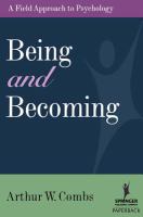 Being and Becoming : A Field Approach to Psychology.