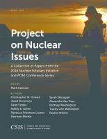 Project on nuclear issues a collection of papers from the 2016 Nuclear Scholars Initiative and PONI conference series /