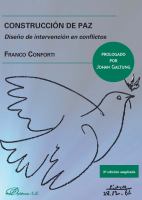 Construcción de Paz. Diseño de Intervención en Conflictos.
