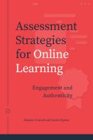 Assessment strategies for online learning engagement and authenticity /
