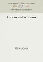 Canons and wisdoms /
