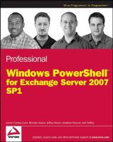 Professional Windows PowerShell for Exchange Server 2007 Service Pack 1.