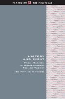 History and event : from Marxism to contemporary French theory /