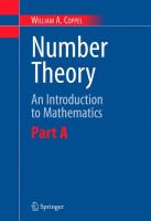 Number theory an introduction to mathematics /