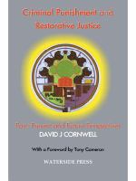 Criminal Punishment and Restorative Justice : Past, Present and Future Perspectives.