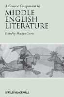 Concise Companion to Middle English Literature.