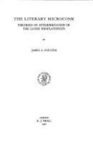 The literary microcosm : theories of interpretation of the later neoplatonists /