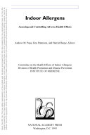 Indoor Allergens : Assessing and Controlling Adverse Health Effects.