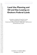 Land Use Planning and Oil and Gas Leasing on Onshore Federal Lands.