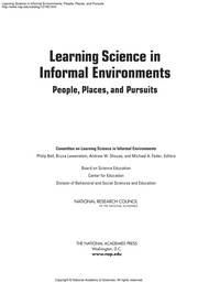 Learning Science in Informal Environments : People, Places, and Pursuits.