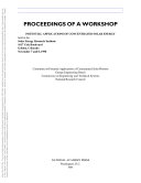 Potential Applications of Concentrated Solar Energy : Proceedings of a Workshop.