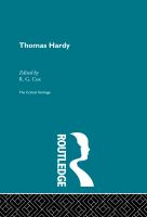 Thomas Hardy : The Critical Heritage.