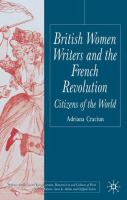 British women writers and the French Revolution : citizens of the world /