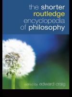 The Shorter Routledge Encyclopedia of Philosophy.