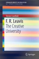 F. R. Leavis The Creative University /