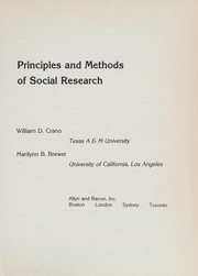 Principles and methods of social research /