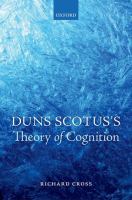 Duns Scotus's theory of cognition /