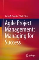 Agile Project Management: Managing for Success