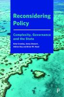 Reconsidering policy : complexity, governance and the state /