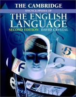 The Cambridge encyclopedia of the English language /