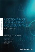 A dictionary of literary terms and literary theory