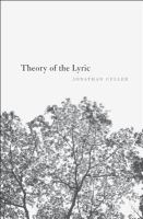 Theory of the lyric /