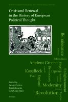Crisis and Renewal in the History of European Political Thought.