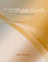 The marginal cost of public funds theory and applications /