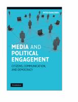 Media and political engagement : citizens, communication, and democracy /