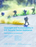 Oversight and Accountability in U.S. Security Sector Assistance Seeking Return on Investment /
