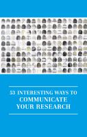 53 Interesting Ways to Communicate Your Research.