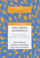 Wellbeing Economics The Capabilities Approach to Prosperity /