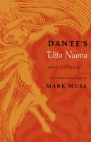 Dante’s Vita Nuova: A Translation and an Essay