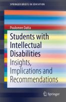 Students with intellectual disabilities insights, implications and recommendations /