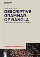 Descriptive Grammar of Bangla.