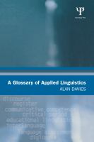 A Glossary of Applied Linguistics.