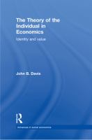 The theory of the individual in economics identity and value /
