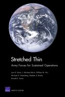 Stretched Thin : Army Forces for Sustained Operations.