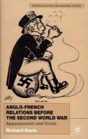 Anglo-French relations before the second world war : appeasement and crisis /