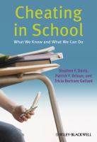 Cheating in school : what we know and what we can do /