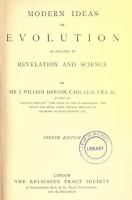 Modern ideas of evolution /