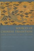 Sources of Chinese tradition/