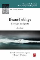 Beauté Oblige. Écologie et Dignité. Manifeste