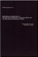 Black music and musicians in The New Grove dictionary of American music and The New Harvard dictionary of music /