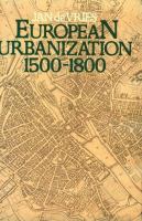 European urbanization, 1500-1800 /