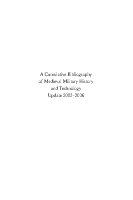 A cumulative bibliography of medieval military history and technology update 2003-2006 /