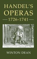 Handel's operas, 1726-1741 /