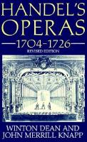 Handel's operas, 1704-1726 /
